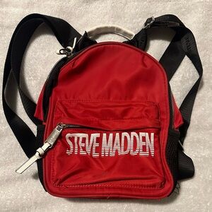 Steve Madden Bold Red Backpack for Men